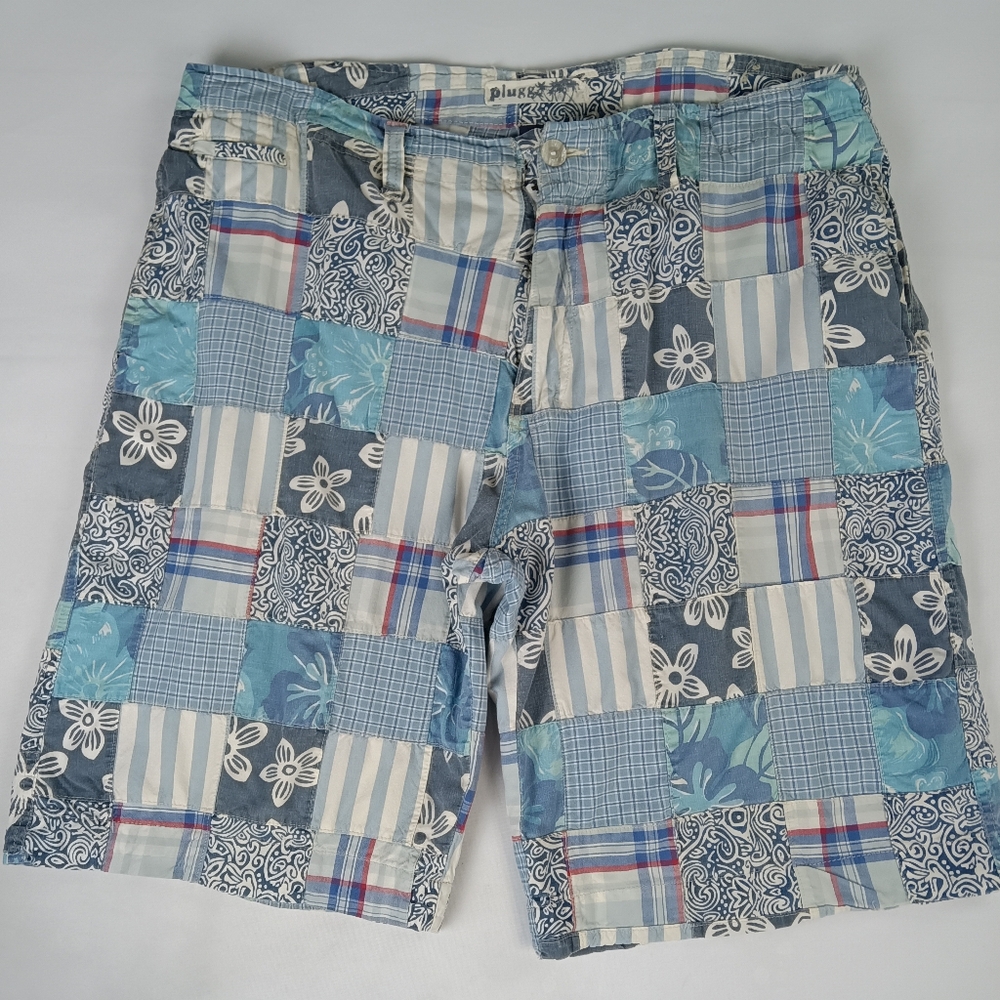 Plugg Madras  Mens Shorts